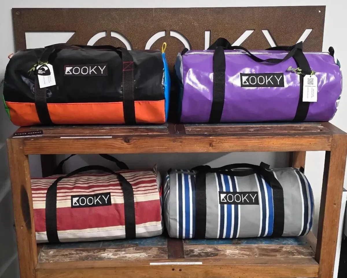 Kooky Canvas duffle bag detail