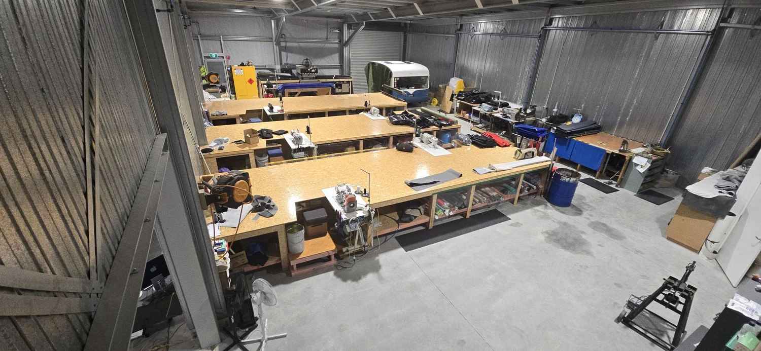Canvasland's canvas fabrication workshop